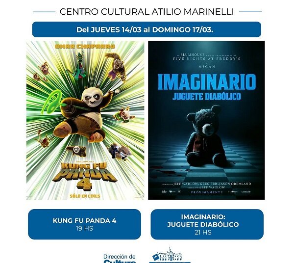 Cartelera del Marinelli: Kun Fu Panda 4 e Imaginario Juguete Diabólico