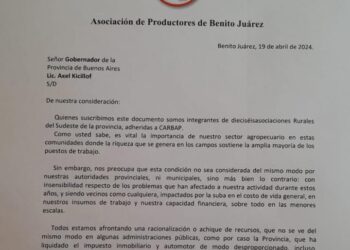 La Asociación de Productores le entregó una carta al Gobernador Kicillof