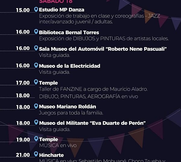 FESTIVAL de los Museos y los Espacios Culturales • CRONOGRAMA COMPLETO