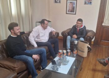 El intendente Marini recibió al boxeador Braian Pérez
