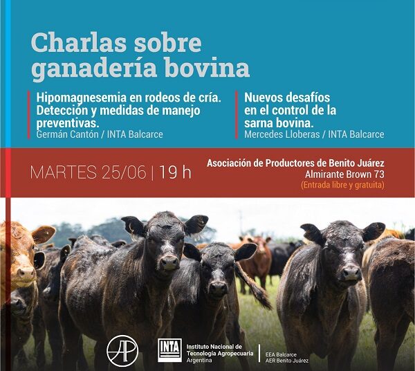 Desde las 19 hs Charla Técnica sobre Sanidad Bovina en la Asoc. de Productores