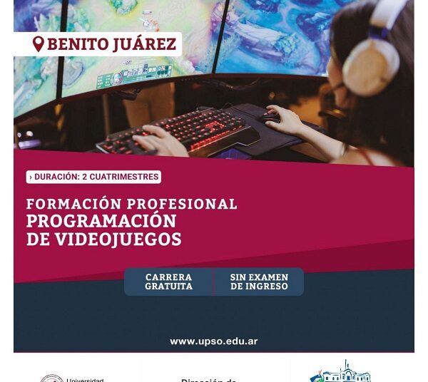 Mañana cierra la inscripción para el Trayecto de Formación Profesional en Programación de Videojuegos