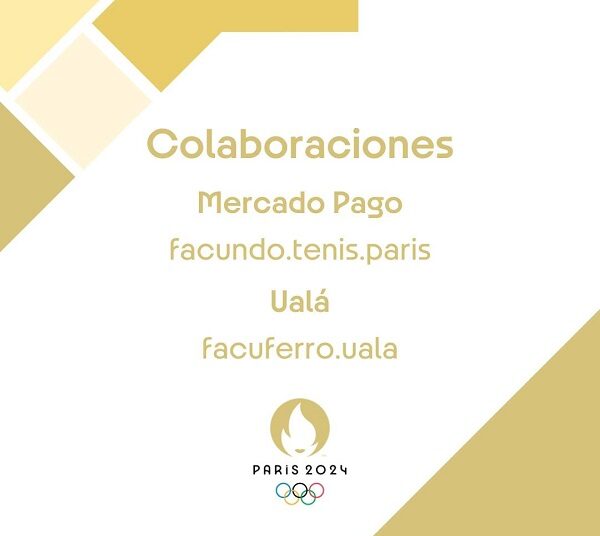 Facundo Molina seleccionado como voluntario para los Juegos Olímpicos de París 2024 en Tenis