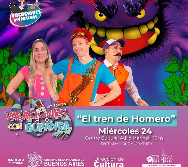 Vacaciones con Bufanda, El Tren de Homero se presenta este miércoles en el Marinelli