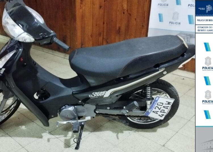 Hallaron en Juárez una moto que había sido robada en Tandil