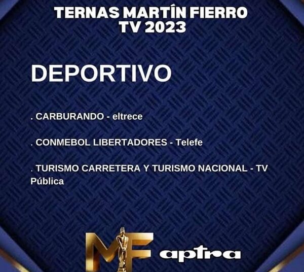 Carburando ternando en los Martin Fierro 2024
