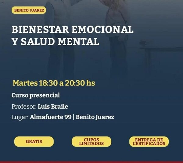 Abierta la inscripción para el curso de Bienestar Emocional y Salud Mental