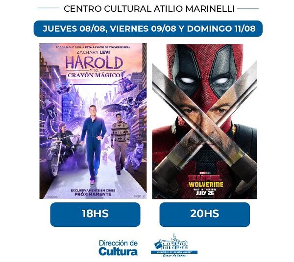 Harold y el Crayón Mágico y Deadpool y Wolverine los estrenos del Marinelli