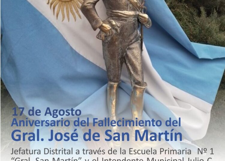 El viernes se realiza el Acto conmemorativo del Gral. José de San Martín