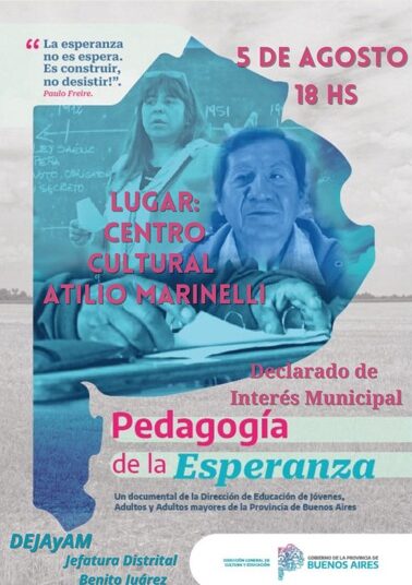 Se proyecta el largometraje «Pedagogía de la Esperanza»