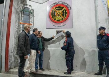 El Cuartel de Bomberos Voluntarios inauguró un espacio para capacitación en alturas