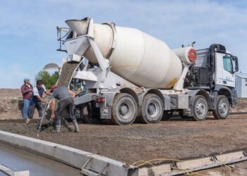 El Municipio avanza con el hormigonado en el Sector Industrial Planificado