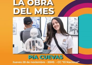 Pía Cuevas, bronce en Bonarenses,  expone su obra en el Centro Cultural El Nacional