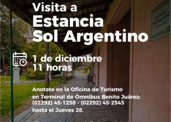 Visita a Estacia Sol Argentino este 1 de diciembre desde las 11 hs