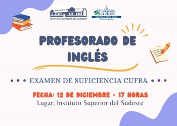 El 12 de diciembre se realiza el examen de suficiencia para el Profesorado de Inglés