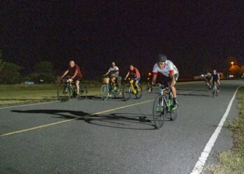 Quedó inaugurada la luminaria en la Pista Municipal de Ciclismo