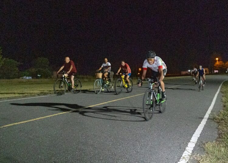 Quedó inaugurada la luminaria en la Pista Municipal de Ciclismo