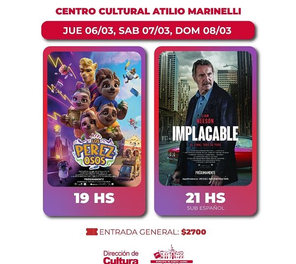 NUEVOS ESTRENOS en la cartelera para este fin de semana en el Atilio Marinelli