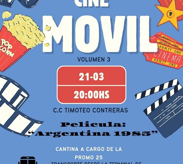 “CINE POR LA MEMORIA”, el próximo viernes 21 en el Centro Cultural de Barker
