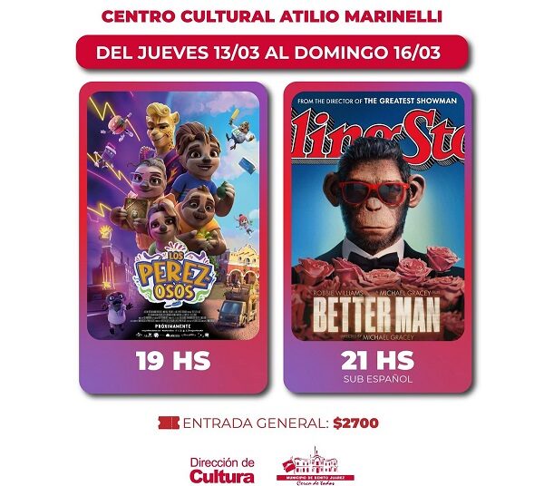 Este fin de semana podes disfrutar de Los Perez-Osos  Better Man: La historia de Robbie Williams