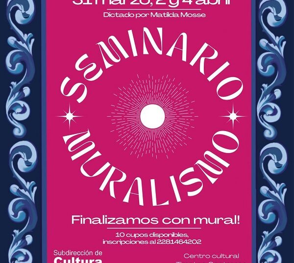 Dictado por la artista Matilda Mosse los días 31/03, 2/4 y 4/4 en el centro Cultural Timoteo Contreras de Barker!
