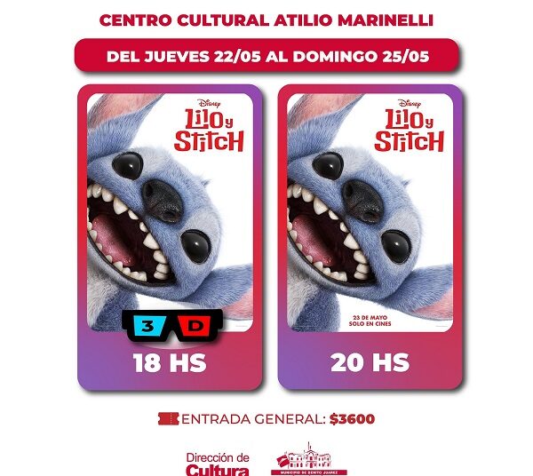 Lilo & Stitch el estreno de este fin de semana en el Marinelli