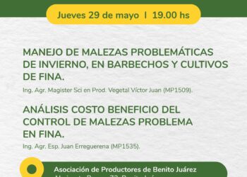 Hoy se realiza una jornada de Cultivos de Fina: manejo y costos