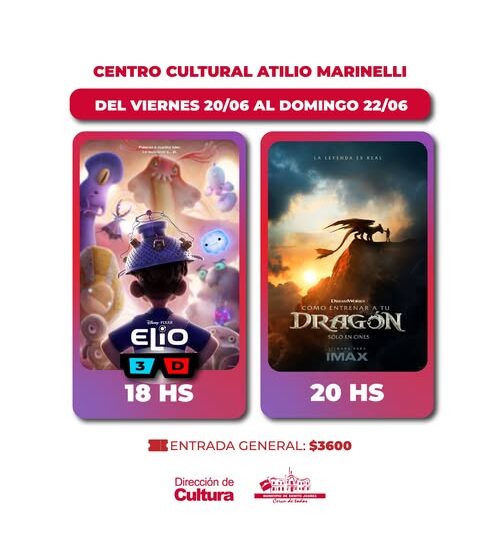 Elio y Como entrenar a tu Dragón en el Marinelli este fin de semana