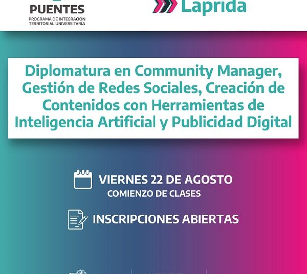 Diplomatura en Community Manager, Gestión de Redes Sociales, Creación de Contenidos con Herramientas de Inteligencia Artificial y Publicidad Digital