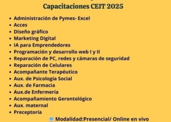 ABIERTA LAS INSCRIPCIONES PARA LAS CAPACITACIONES CEIT 2025