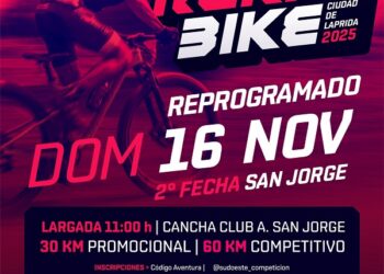 FUE REPROGRAMADA LA 2ª FECHA DEL CAMPEONATO REGIONAL DE RURAL BIKE CIUDAD DE LAPRIDA