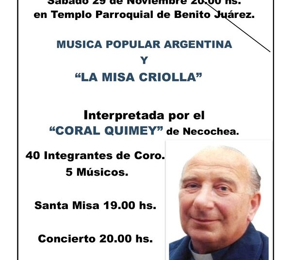El 29 se celebrará la misa por un nuevo Aniversario del fallecimiento del Padre Osvaldo Catena