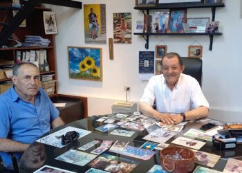 Julio Marini recibió en su despacho a Guillermo Díaz, actual tesorero de la Comisión del Barrio Molino