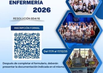 Ya se encuentra habilitada la inscripción formal a la Tecnicatura Superior en Enfermería 2026