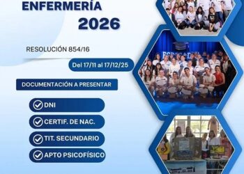 Ya se encuentra habilitada la inscripción formal a la Tecnicatura Superior en Enfermería 2026