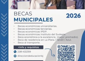Ya se encuentra abierta la inscripción para las Becas Municipales Económicas y/o de Residencia