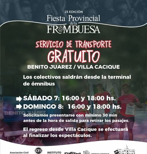 “TRANSPORTE GRATIS DESDE B. JUAREZ”