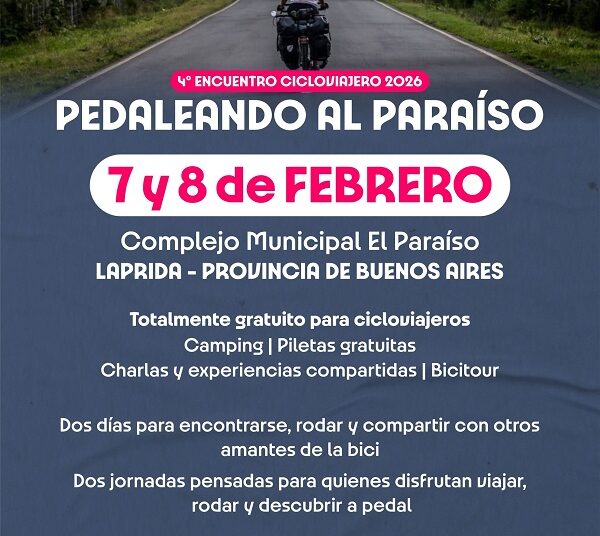 Llega el 4to Encuentro de Cicloviajeros ¡PEDALEANDO AL PARAÍSO!