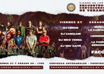 Llega el Festival de Cierre de los Encuentros Cerveceros de Verano en el Parque Municipal de Azul