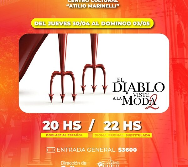 En el Marinelli tenes chance de ver EL DIABLO VISTE A LA MODA: 2