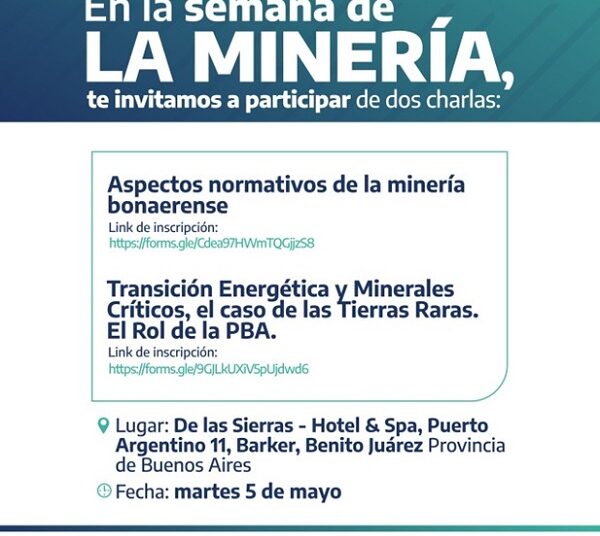 Charlas abiertas en el marco de la Semana de la Minería en Villa Cacique