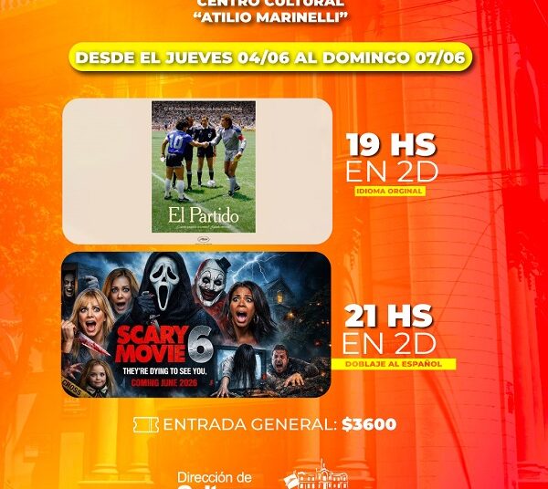 El Partido  y Scary Movie 6 en la pantalla del Marinelli