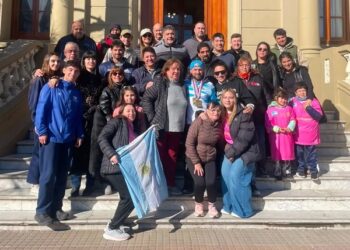 Recibimiento a Marcos “Puly” Pereyra tras su participación en el Mundial Máster
