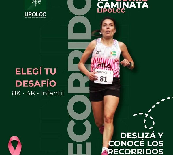 ¡Ya podés conocer los recorridos de la 12.ª Corre Caminata LIPOLCC!